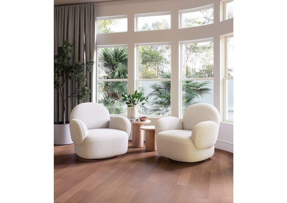 110280 Pilka Swivel Chair White