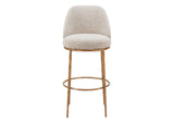 110271 Nordhavn Swivel Barstool Beige & Gold