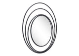 A12207 Luna Round Mirror Black