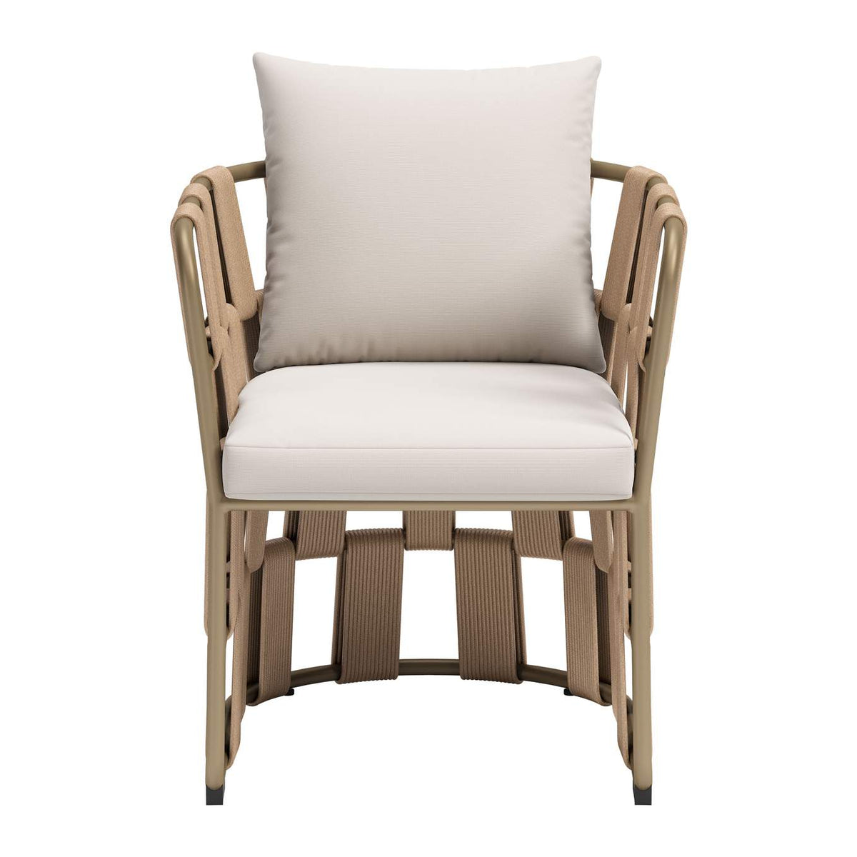 704012 Quadrat Outdoor Dining Chair White