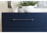 9DKB82A Argento Six Drawer Dresser In Navy Blue And Burnished Brass (2024)