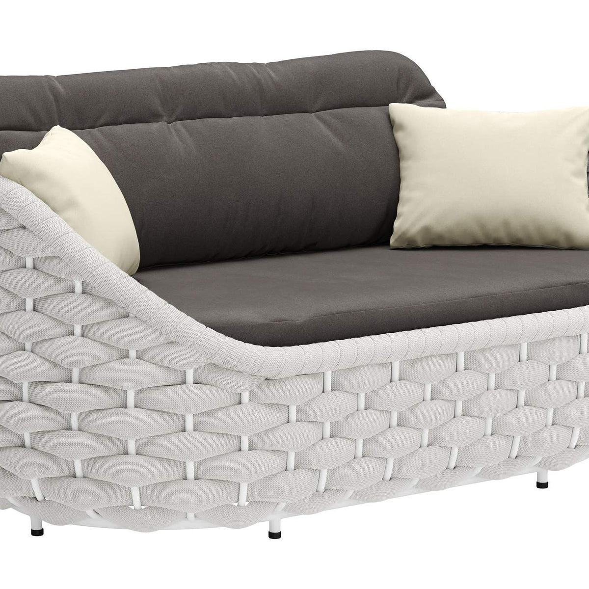 704026 Coral Reef Outdoor Loveseat Gray