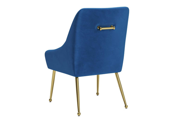 109715 Maxine Dining Chair Navy Blue & Gold