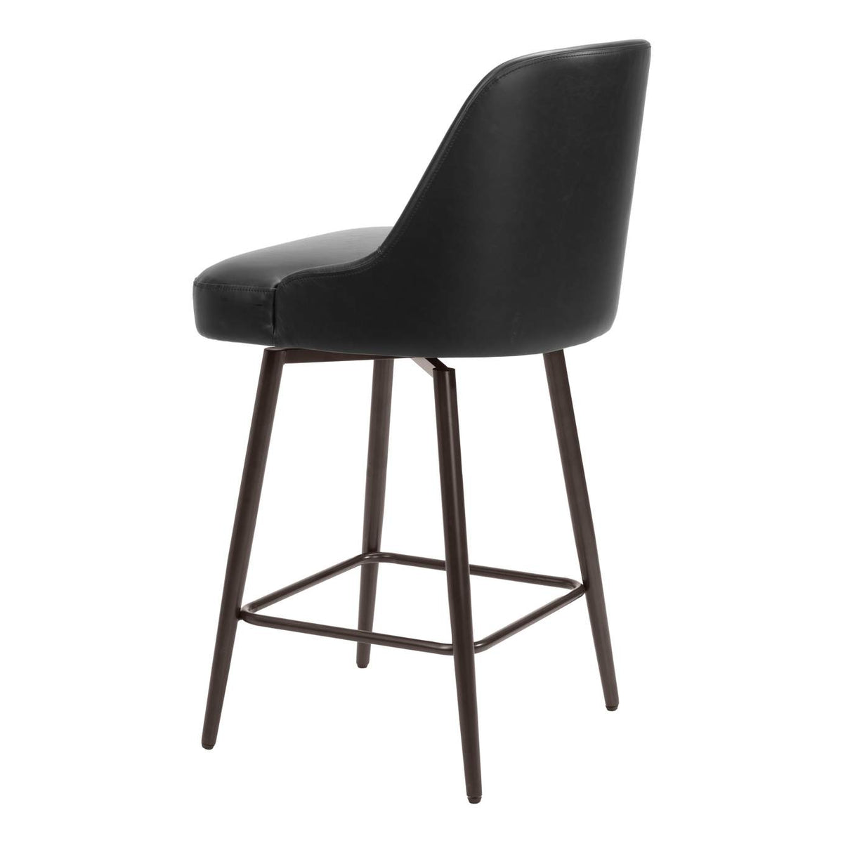 109973 Keppel Swivel Counter Stool Black & Bronze