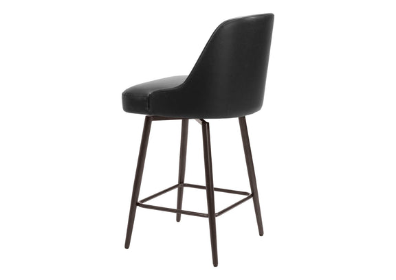 109973 Keppel Swivel Counter Stool Black & Bronze