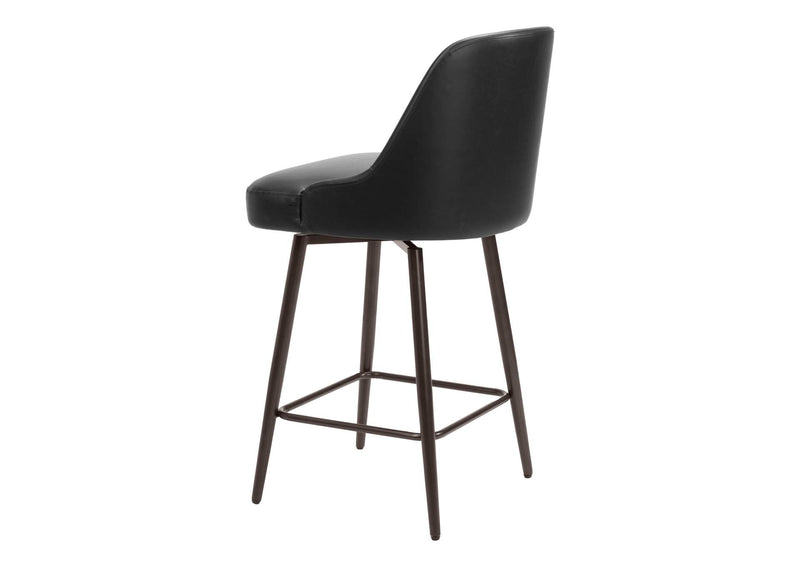 109973 Keppel Swivel Counter Stool Black & Bronze