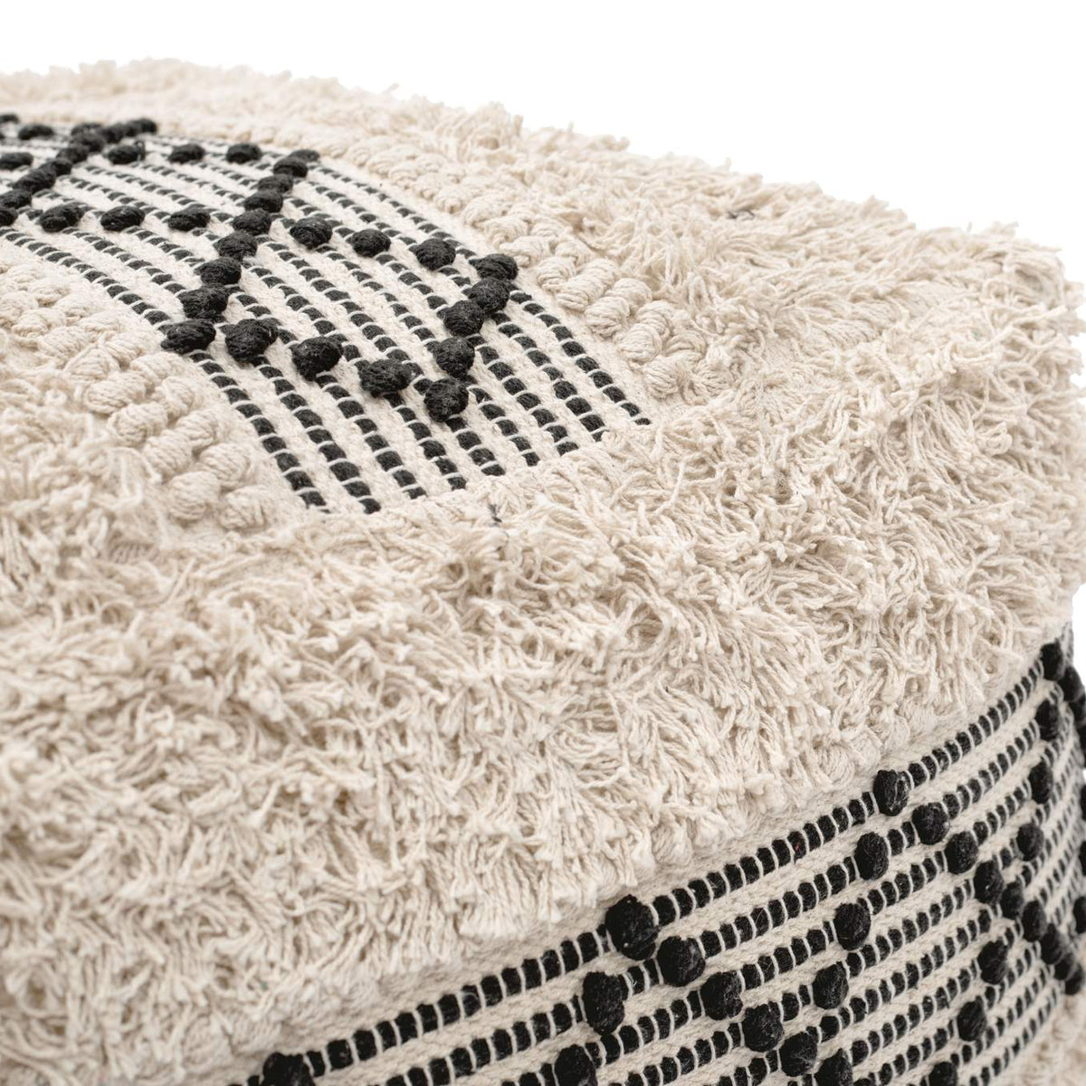 109823 Pisco Ottoman Beige & Black