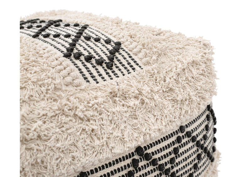 109823 Pisco Ottoman Beige & Black