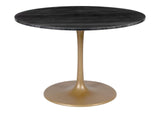 109095 Taj Dining Table Black & Gold