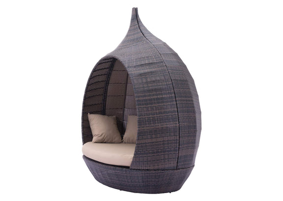 703632 Martinique Outdoor Beach Daybed Brown & Beige