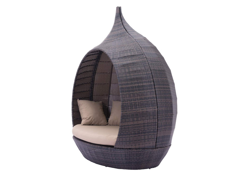 703632 Martinique Outdoor Beach Daybed Brown & Beige
