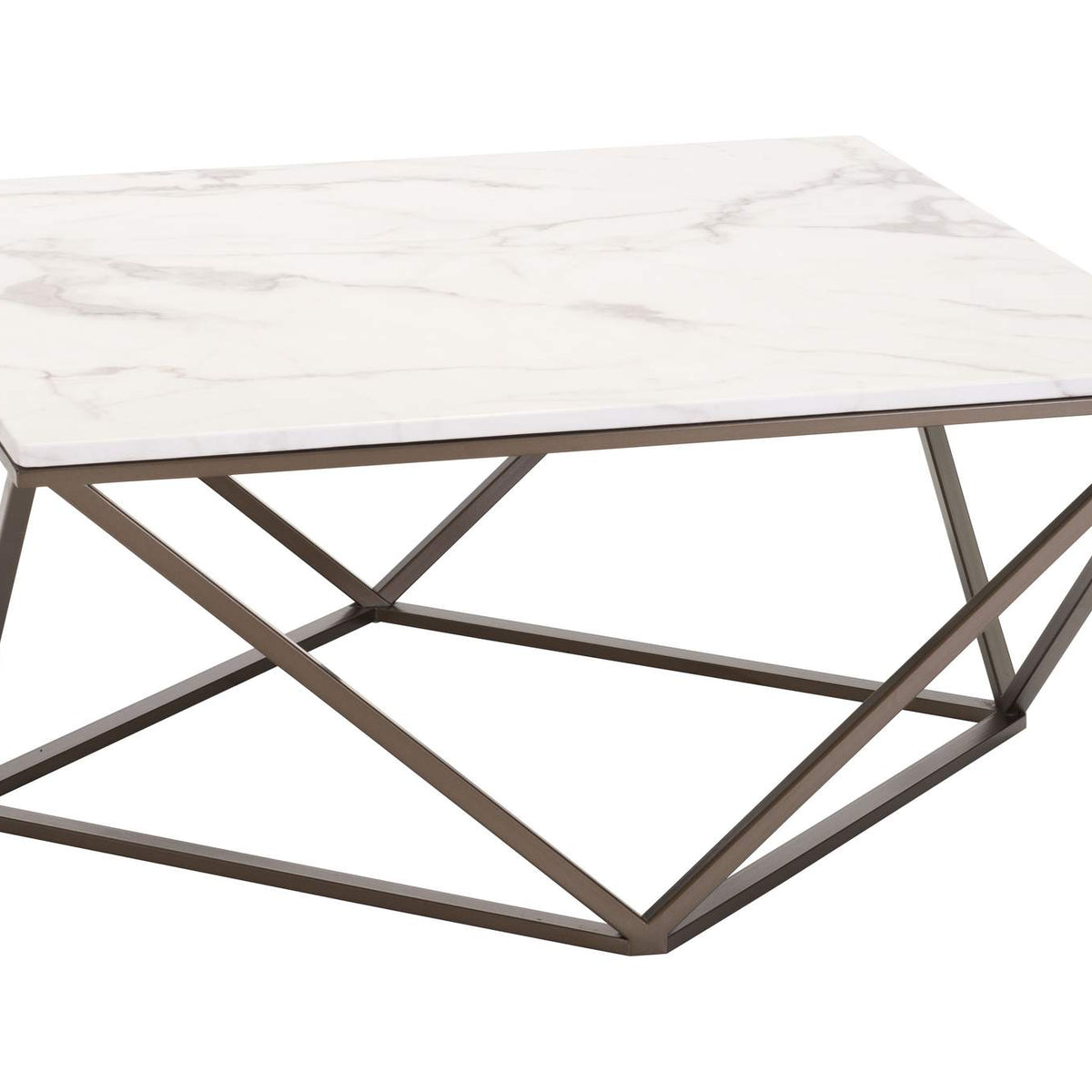 100657 Tintern Coffee Table White & Antique Bronze