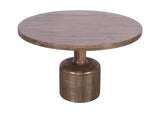 PJRT60 Liyana Solid Wood Round Dining Table In Natural Tan