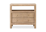 NSPV81B Dorsey Two Drawer USB - Charging Nightstand In Granola