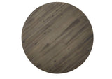 AE8721 Canyon Solid Wood And Metal Round Coffee Table In Washed Grey