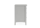 PNKG81 Grace Three Drawer Nightstand In Elephant Grey