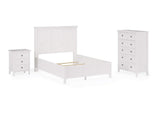 PNRA81 Grace Three Drawer Nightstand In Snowfall White