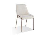 PUSJ63AMZ Cyrus Upholstered Dining Chair In Cottage Cheese Boucle And Brushed Bronze Metal (Set of 2)