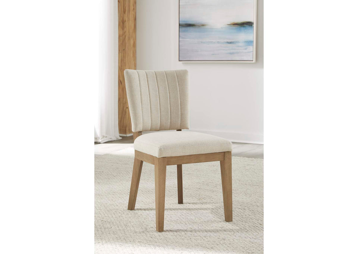 NDMT64 Sumner Channel Back Upholstered Dining Chair In Natural (Set of 2)