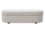 MQNB88 Kiki Upholstered Hinged Storage Bench In Cotton Ball Boucle