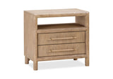 NSPV81B Dorsey Two Drawer USB - Charging Nightstand In Granola