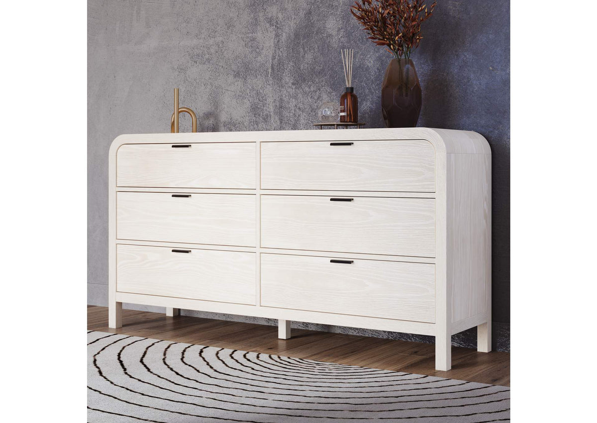 NKNF82 Drake Six Drawer Dresser In Sugar