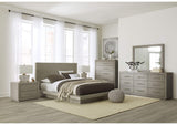 8DBX81 Melbourne Two Drawer Nightstand With USB In Mineral