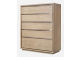 JVLH84 One Coastal Modern Five Drawer Chest In Bisque
