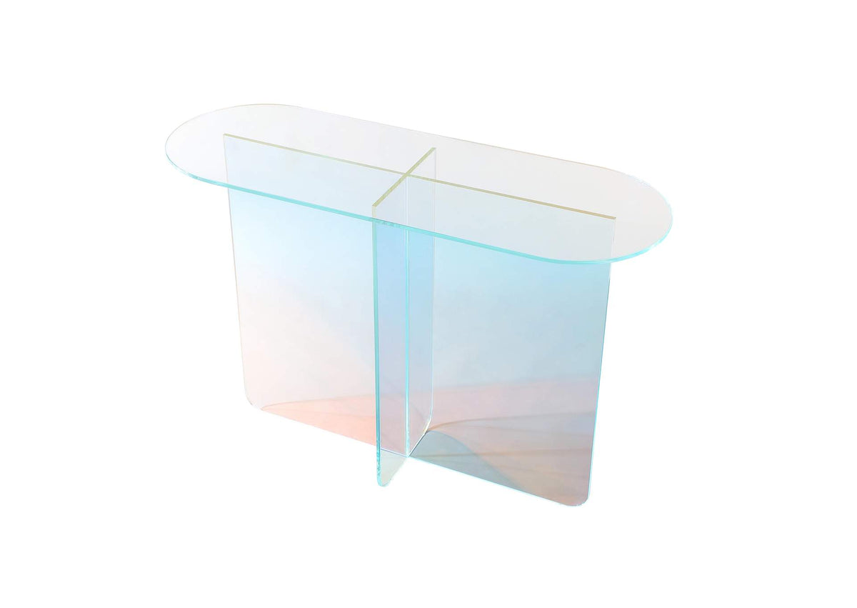 SSWN23 Fomo Console Table In Iridescent Glass