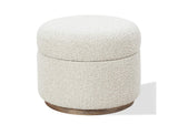 MQMY88 Off - White Upholstered Storage Ottoman In Ricotta Boucle
