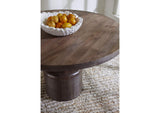 PJRT60 Liyana Solid Wood Round Dining Table In Natural Tan
