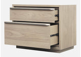 JVLH81 One Coastal Modern Two Drawer USB - Charging Nightstand In Bisque