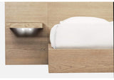 JVLHJ5 One Coastal Modern Live Edge Wall Bed With Floating Nightstands In Bisque