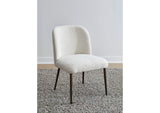 PWTA63DMY Avery Upholstered Dining Chair In Ricotta Boucle And Bronze Metal (Set of 2)