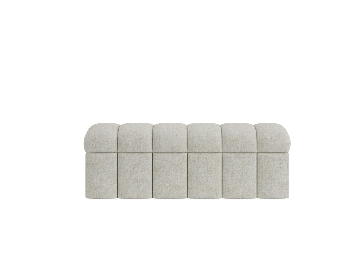SRXK88 Savage Upholstered Storage Bench In Sandy Chenille