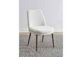 PWTA63FMY Wyatt Upholstered Dining Chair In Ricotta Boucle And Bronze Metal (Set of 2)