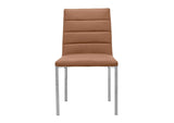 1A8366M Amalfi Metal Back Chair In Cognac Leather (Set of 2)