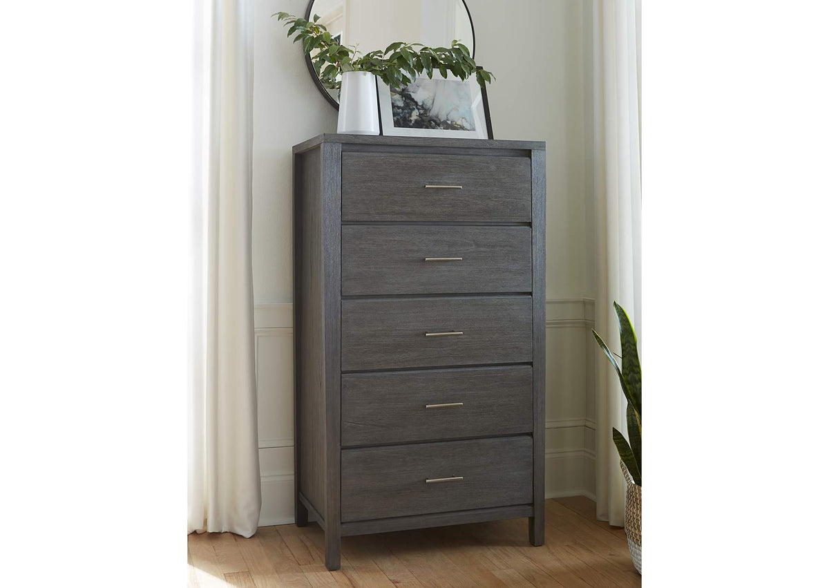 NVGX84A Nevis Five Drawer Chest In Sharkskin (2024)