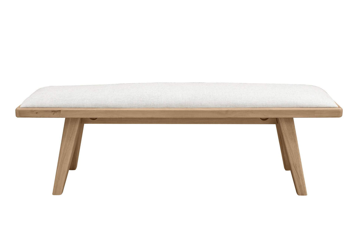 QETW80 Sumire Upholstered Bench In Ginger And Natural Linen