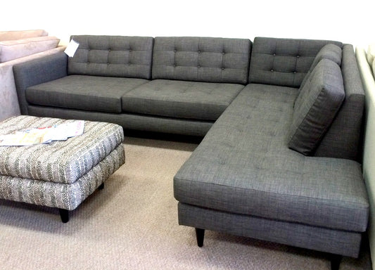 Oliver Sectional Sofa in Mid-Century Modern style with customizable fabric options and configurations.