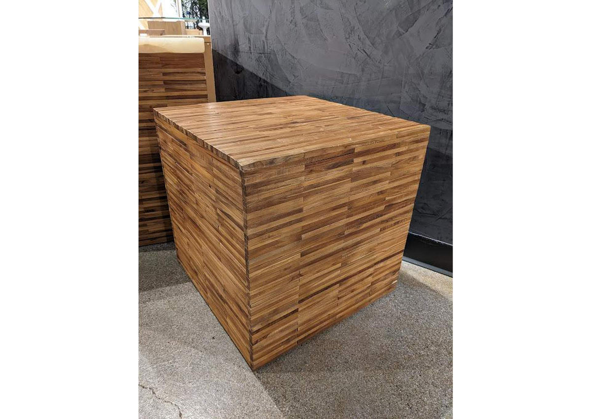 JVHS22C One Wood Tile Square End Table In Solid Teak