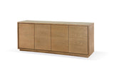 JVLH79G One Modern Coastal Four Door Sideboard In White Oak