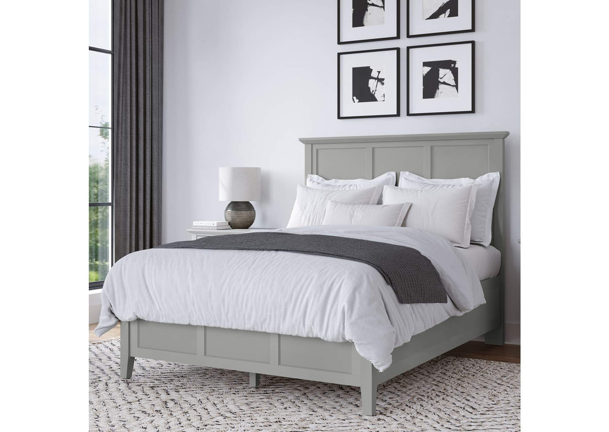 PNKGL4 Grace Three Panel Bed In Elephant Grey