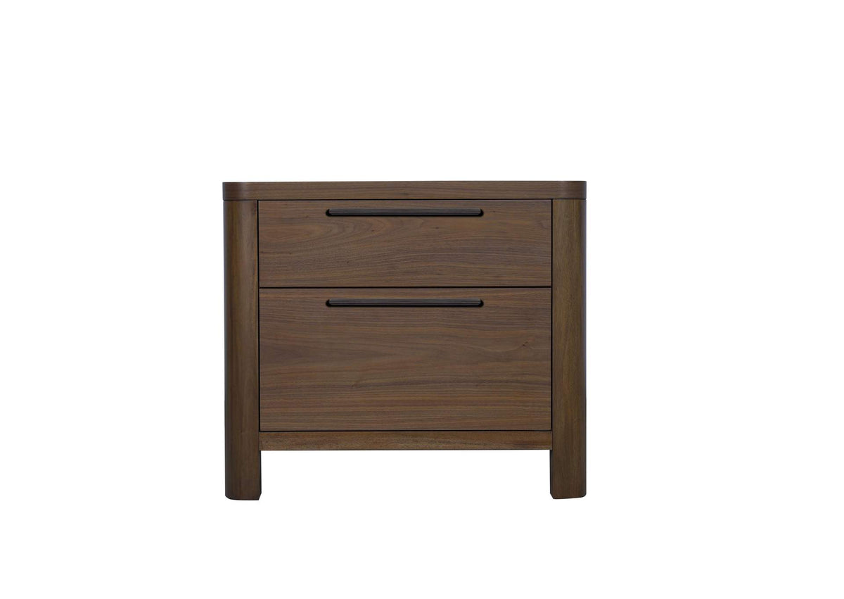 RXVK81B Totes Two Drawer Nightstand In English Walnut