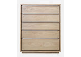 JVLH84 One Coastal Modern Five Drawer Chest In Bisque