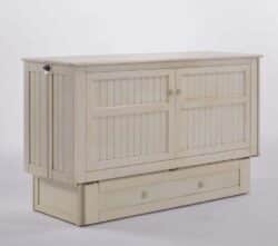 Daisy Murphy Cabinet Bed in Buttercream Finish - Space-Saving Furniture